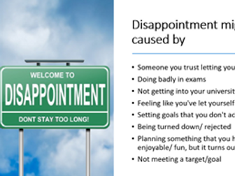 Dealing with disappointment: building resilience