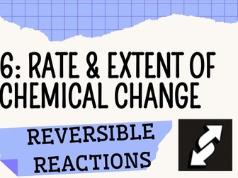 Equilibrium & Reversible Reactions Poster- AQA GCSE Chemistry Topic 6