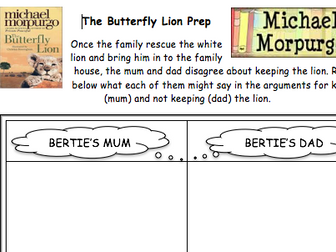 The Butterfly Lion Guided Reading Activities