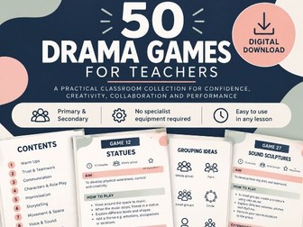 50 Drama Games for Teachers | Secondary School Theatre Resource (Digital Download)