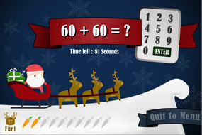 Santa Addition Interactive Game - Christmas KS1/KS2