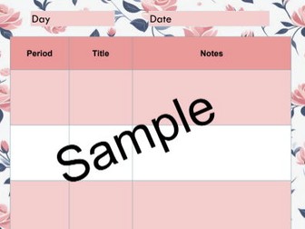 Rosa Pink A4 Planner Template Collection