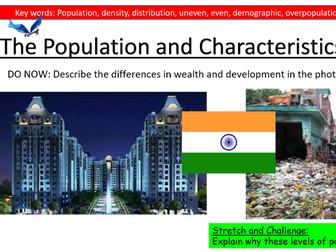 Geography Lesson- Population and introduction to India