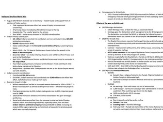 A* Edexcel A Level History Revision Notes - India, c1914–48 the road to independence, Option 2F.1