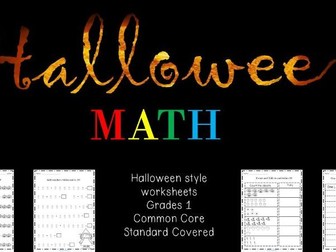 Halloween Math Grade 1 - 3 {Common Core Standard Covered}