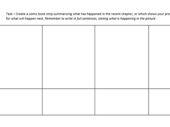 Summarising/predicting comic book strip template