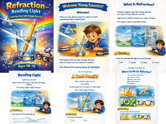 Refraction: Bending Light | KS2 Science Activities, Worksheets & Printable PDF