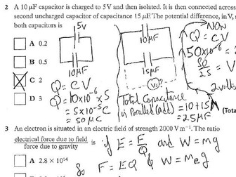 A-Level Physics Exam Questions+Solutions- Multiple Choice (All Topics) (Edexcel, AQA, OCR, Eduqas)