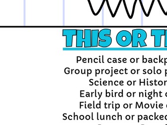 Getting to know you Game THIS or THAT '2'