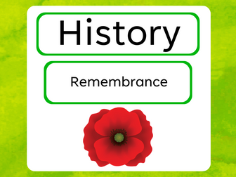 Remembrance Day History KS1