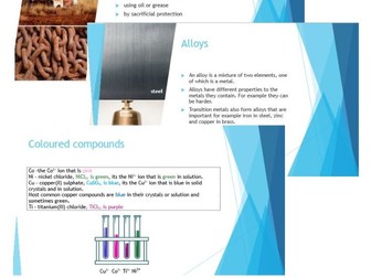 Transition metals - an interactive presentation
