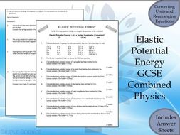 GCSE Physics Paper 1 - Elastic Potential Energy Calculation Worksheet