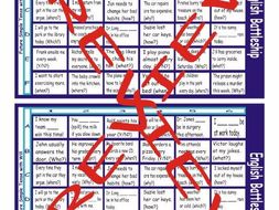 Future Simple Tense with Will Battleship Board Game