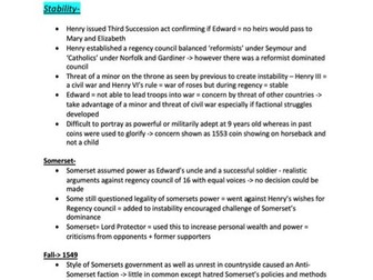 A/A* Edward VI  A  Level Revision Notes OCR A