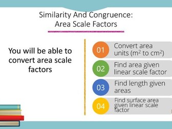 Similarity And Congruence: Area Scale Factors Powerpoint (Higher GCSE)