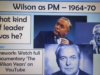 Harold Wilson as Leader 1964-70 - AQA A Level British History