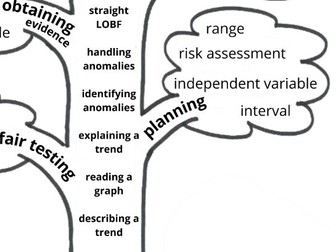 Working Scientifically Vocabulary Tree diagram