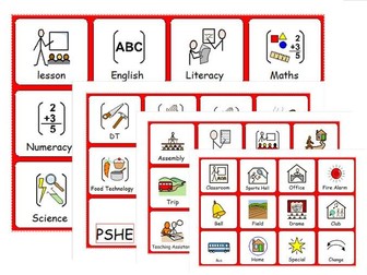 Symbols for Lessons and School Activities for Timetables and Structure - SEN - ASD - Behaviour