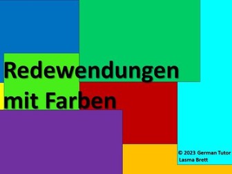 German - Deutsch - Expressions with colours - Redewendungen mit Farben
