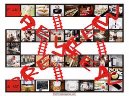 Restaurants, Fast Food and Eating Out Chutes and Ladders Board Game