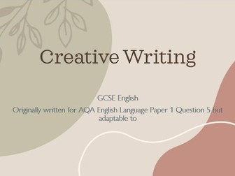 Creative Writing Lessons for GCSE English Language