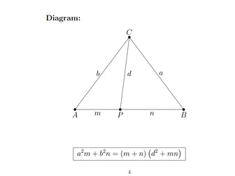 Stewart’s Theorem A complete lesson plan with task cards ,homework and answer key
