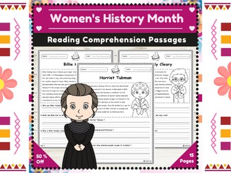 Women's History Month : K-2 Reading Comprehension Passages
