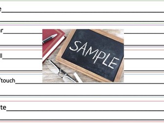 Senses writing frame to support descriptive writing