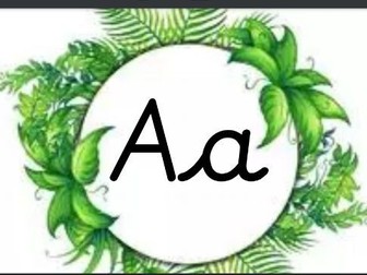 Cursive Natural Alphabet Bunting/Letters