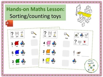 SEN Hands-on Maths Lesson: Sorting and counting coloured toys