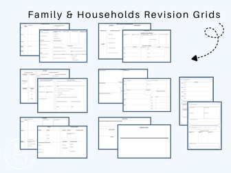 Family & Households AQA A-Level Revision Grids
