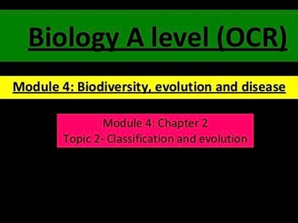 Classification and evolution lesson (A level biology)