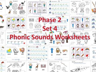Phase 2 Set 4 Phonic Worksheets