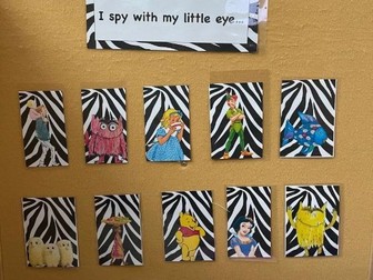 I spy with my little eye (guess the book characters) for EYFS/ KS1.