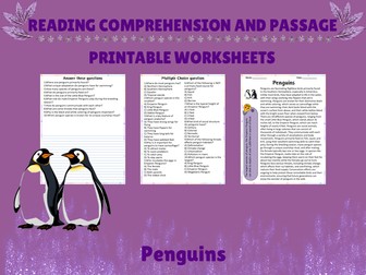 Explore Penguins: Engaging Reading Passage with Interactive Questions