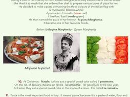 Italian Food Facts: worksheets + web pages