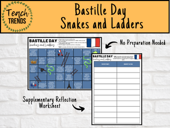 Bastille Day Snakes and Ladders Game