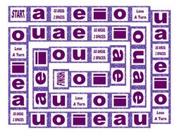 Phonics Long Vowel Sounds Text Board Game