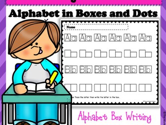 KG Tracing | Alphabet Box Writing Worksheets | Letter Formation| Handwriting  for KG and SEND
