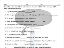 Doctors-Illnesses-Injuries Missing Word