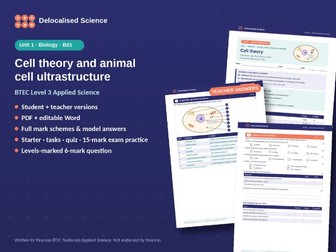 Cell Theory and Animal Cell Ultrastructure | BTEC Applied Science