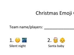 Christmas Song Emoji Quiz Music | Teaching Resources