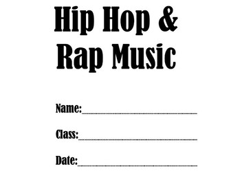 Hip Hop and Rap Music (Cover Work Booklet)