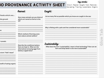 Guided Reading: Food Provenance
