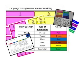 Language Through Colour Sentence Building