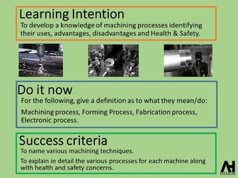 Machining Processes in Engineering
