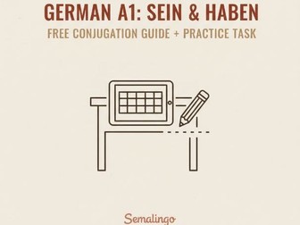 FREE German A1: Sein & Haben Cheat Sheet