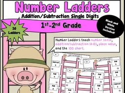 Number Ladders using Single Digit Addition and Subtraction