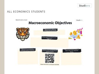 Macroeconomic objectives summary sheet: A Level Economics