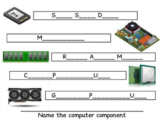 Name the Computer Component (Detailed)